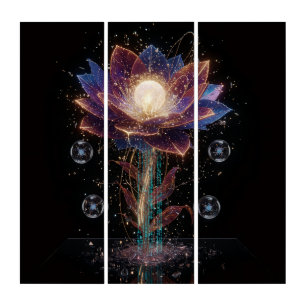 Solar Flare Bloom: Dynamic Light Synergy Triptych