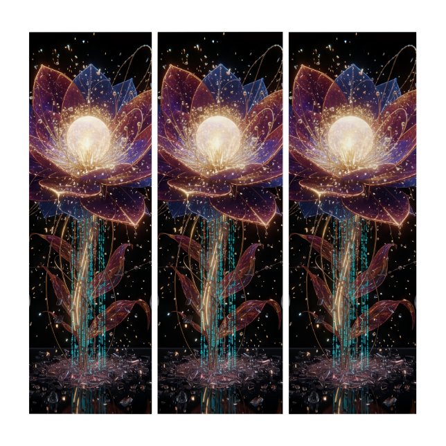 Solar Flare Bloom: Dynamic Light Synergy Triptych (Front)