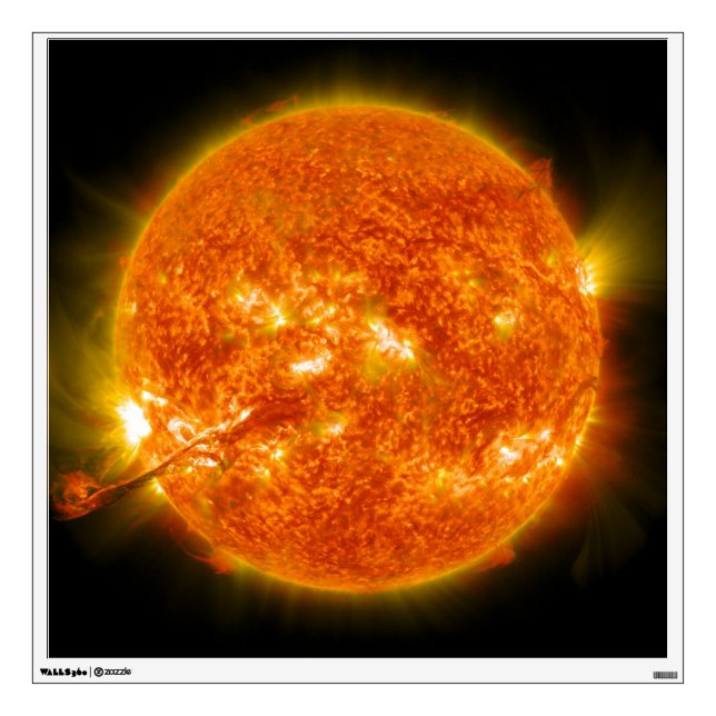 Solar Flare Coronal Mass Ejection on Sun Wall Decal (Front)