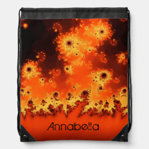 Solar Flare Fractal Drawstring Backpack