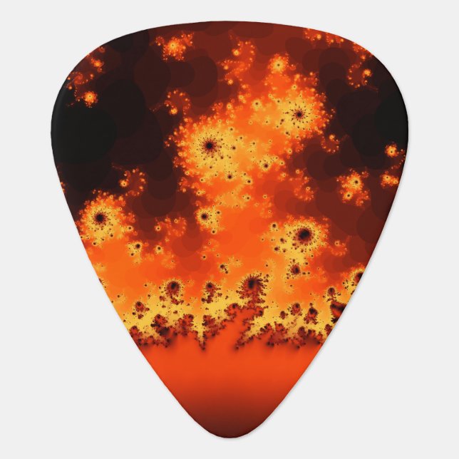 Solar Flare Fractal Guitar Pick (Front)