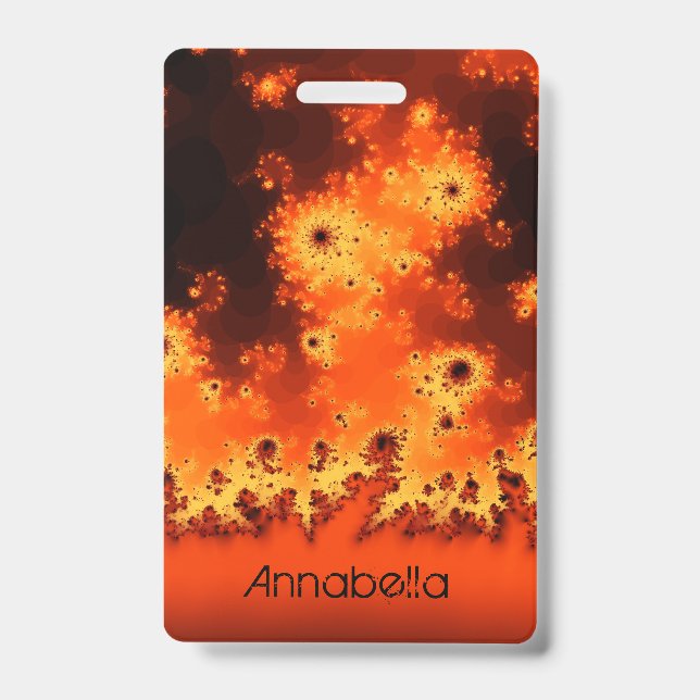 Solar Flare Fractal Name Badge (Front)