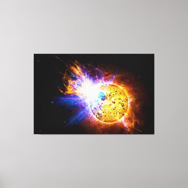 Solar Flare from the Star EV Lacertae EV Lac Canvas Print (Front)