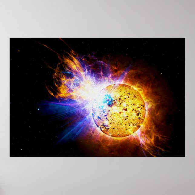 Solar Flare from the Star EV Lacertae EV Lac Poster (Front)