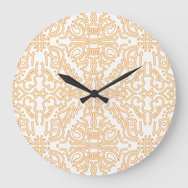 Solar Flare Gold Damask Phone / iPad case Large Clock (Front)