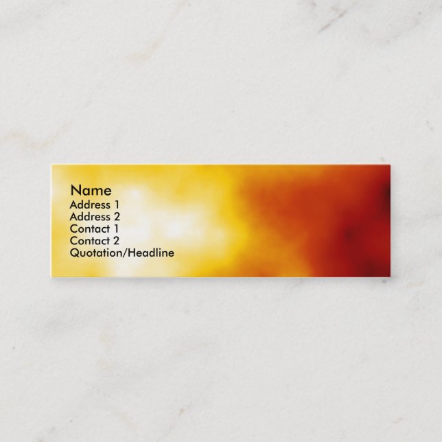 Solar Flare II Mini Business Card (Front)