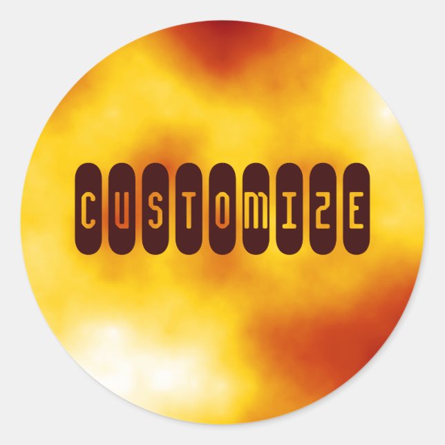 Solar Flare II  - Template Classic Round Sticker (Front)