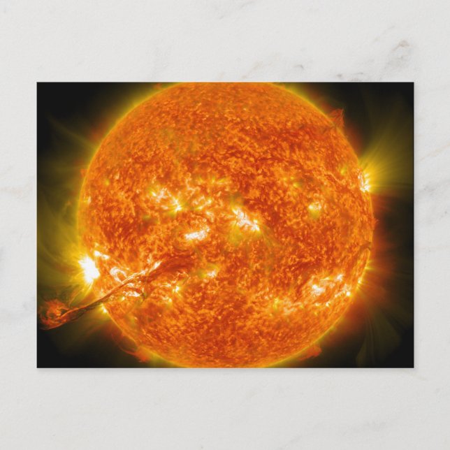 Solar Flare or Coronal Mass Ejection on Sun Postcard (Front)