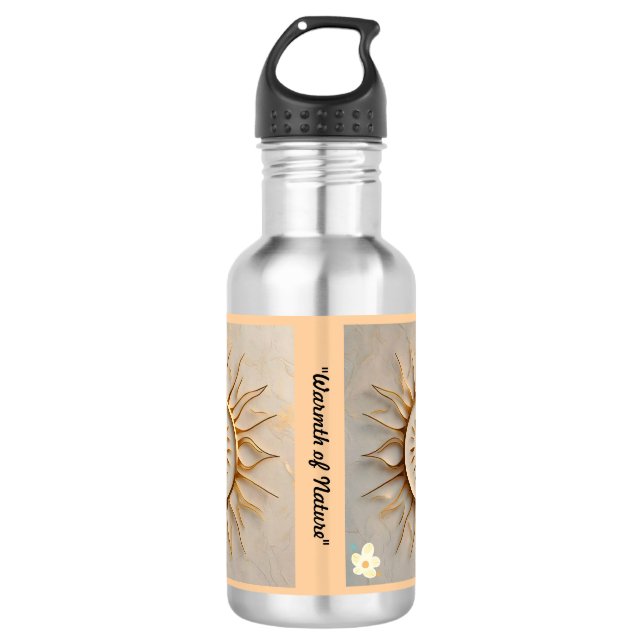 "Solar Flare" Stainless Steel Water Bottle (Front)