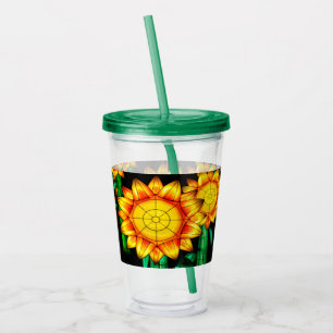 Solar Flare Sunflowers  Acrylic Tumbler
