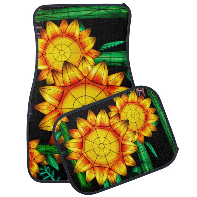 Solar Flare Sunflowers  Car Floor Mat (Set)