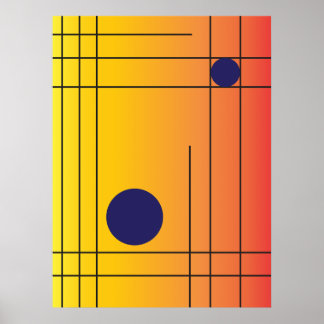 Solar Grid No. 1 — Modern Geometric Wall Art Poste