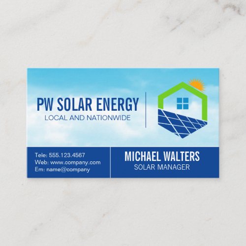 Solar House Power  Sky Business Card