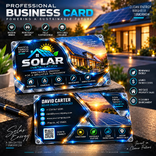 Solar Installation Business Card EDITABLE