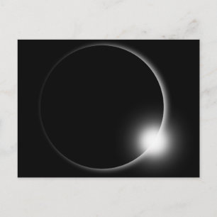 Solar Lunar Eclipse Moon Sun Flare Photography Postcard