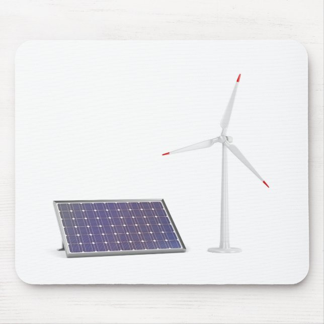 Solar panel and wind turbine mouse pad (Front)