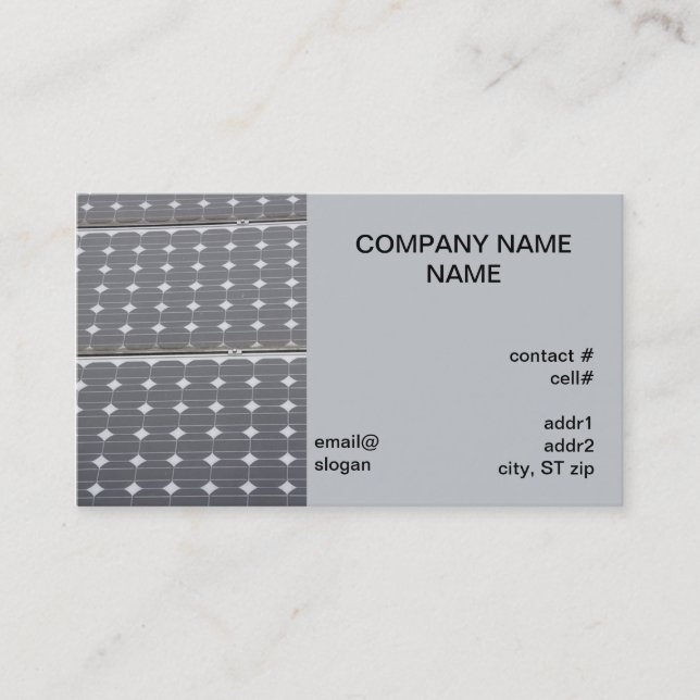 solar panel business card (Front)