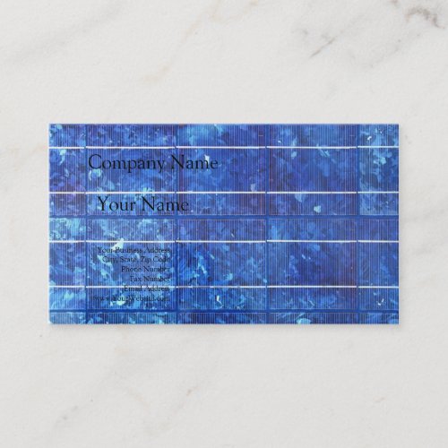 Solar panel business card