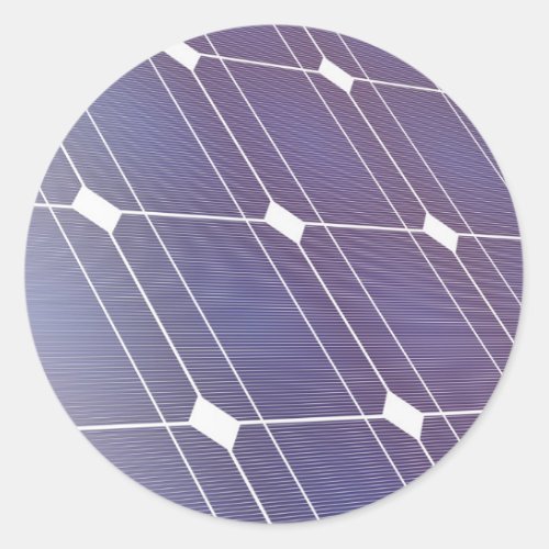 Solar panel classic round sticker