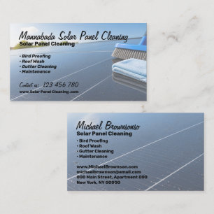 Solar Panel Cleaning Bird Proofing Service Business Card