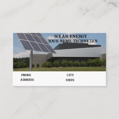 Solar Panel Company Business Card