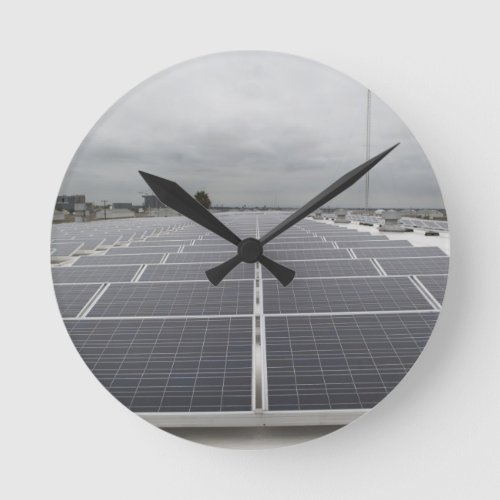 solar panel field round clock