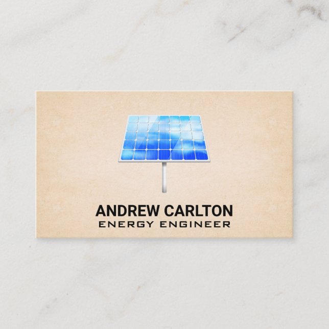 Solar Panel Icon Business Card (Front)