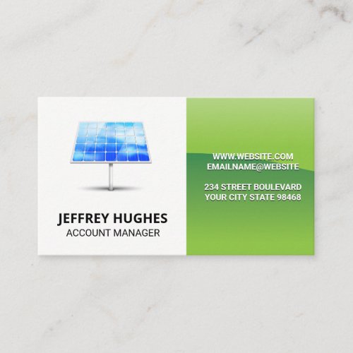 Solar Panel Icon  Clean Energy Business Card