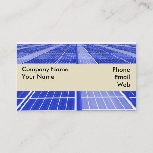 Solar Panel Installation Business Card