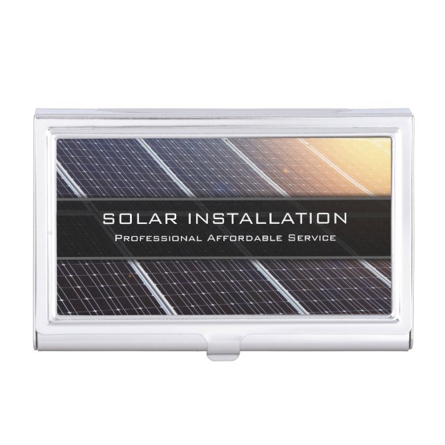 Solar Panel Installation - Business Card Case (Front)
