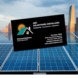 Solar Panel Installation Company Business Card