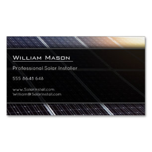 Solar Panel Installation - Magnetic Business Card