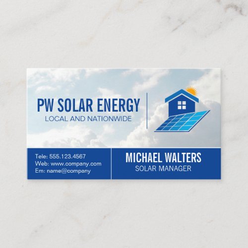 Solar Panel Logo  Sky Business Card