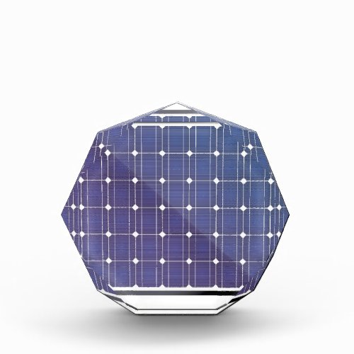 Solar panel on white award
