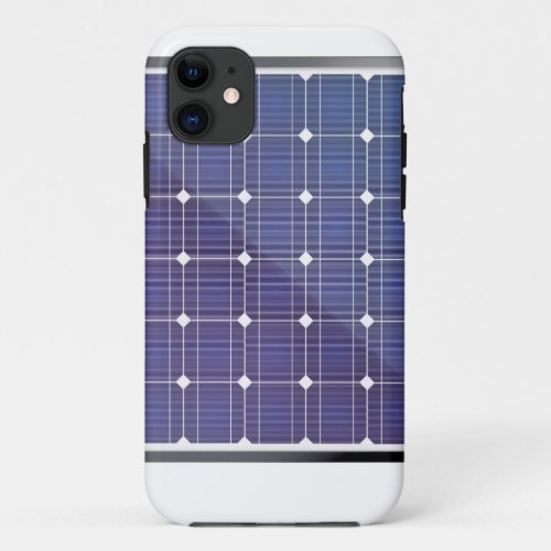 Solar panel on white iPhone 11 case