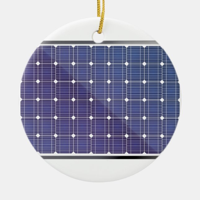 Solar panel on white ceramic ornament (Front)