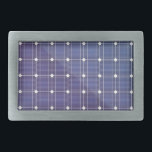 Solar panel on white rectangular belt buckle<br><div class="desc">Front view of solar panel isolated on white background</div>