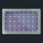 Solar panel on white rectangular belt buckle<br><div class="desc">Front view of solar panel isolated on white background</div>