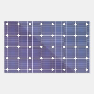 Solar panel on white rectangular sticker