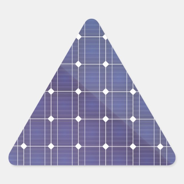 Solar panel on white triangle sticker (Front)