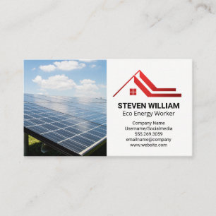 Solar Panel   Power Energy   Home Business Card