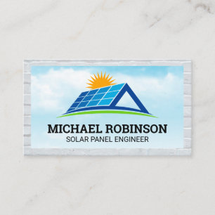 Solar Panel Roof Sky and Sun Business Card