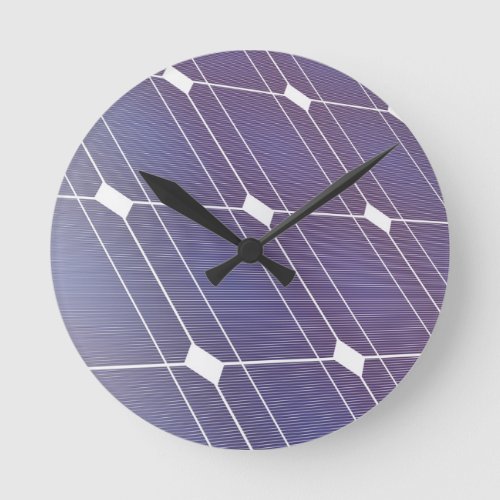 Solar panel round clock