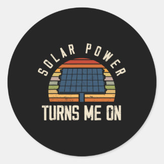 Solar Panel Solar Energy Solar Power  Classic Round Sticker