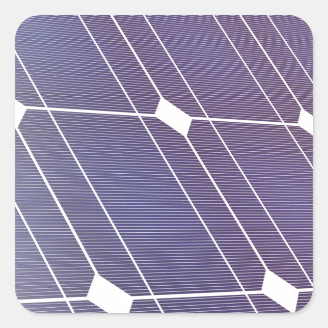 Solar panel square sticker | Zazzle