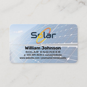 Solar Panel Tech   Engineer   Energy Business Card