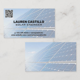 Solar Panel Technology | QR Scan Code Business Card | Zazzle
