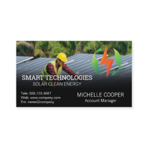 Solar Panel Technology | Technician Working Business Card