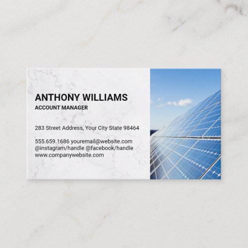 Solar Panels Appointment Card