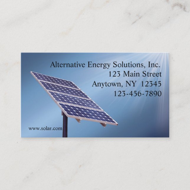 Solar Panels Business Card (Front)